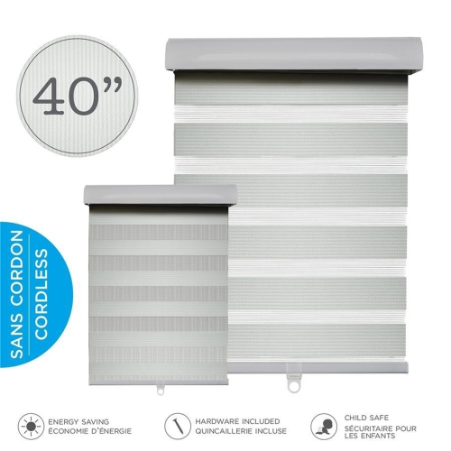 Hauz 4084GRYCD - 40 '' X 84 '' Alternate Blinds Window Shade, Cordless, Grey