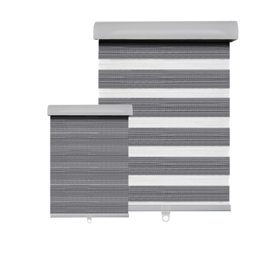 HAUZ  2784Wdgrycd - 27 " X 84 " Alternate Blinds Window Shade, Cordless, Wood Grain In Grey