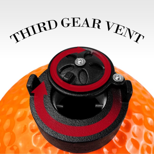 London Sunshine Ceramic Kamado Charcoal BBQ Griller - 13 inch Cadet Series