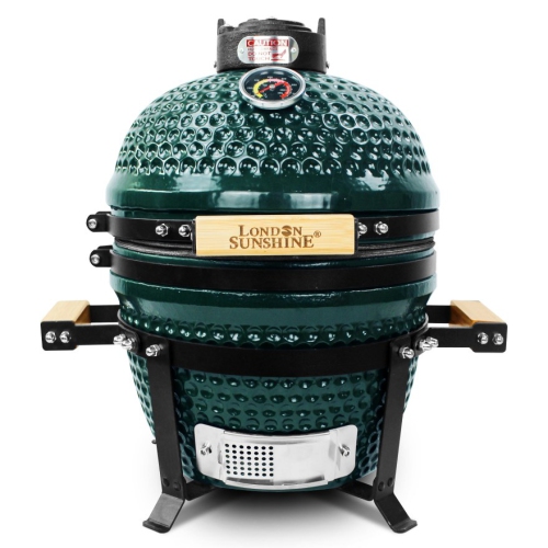 London Sunshine 13 inch Ceramic Kamado Charcoal BBQ Gril Green