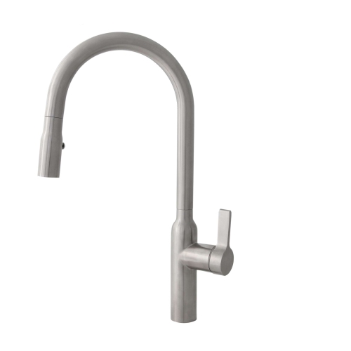 STYLISH Kitchen Sink Faucet Single Handle Pull Down Dual Mode Stainless Steel Brushed Finish K-133S