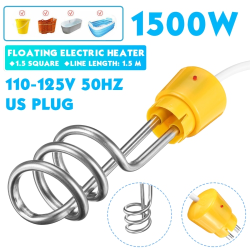 ISTAR 1500W Swimming Pool Water Heater Quick Heater Suspension Electric Heating Rod for Inflatable Tub Travel Camping