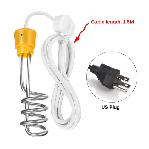 ISTAR 1500W Swimming Pool Water Heater Quick Heater Suspension Electric Heating Rod for Inflatable Tub Travel Camping