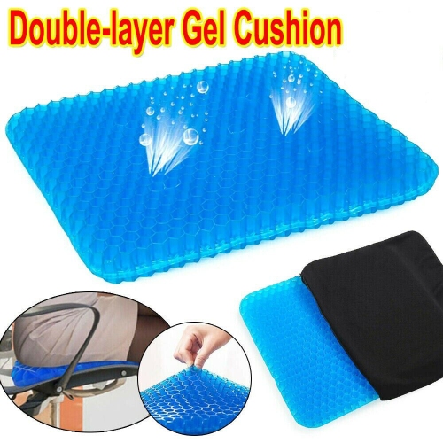 Gel Chair Cushion, Egg crate cushion, Backing Honeycomb chair cusion,  portable Non-Slip Cover Breathable Honeycomb Pain Relief Sciatica Cushion  Elastic for Office Chair Car Wheelchair 