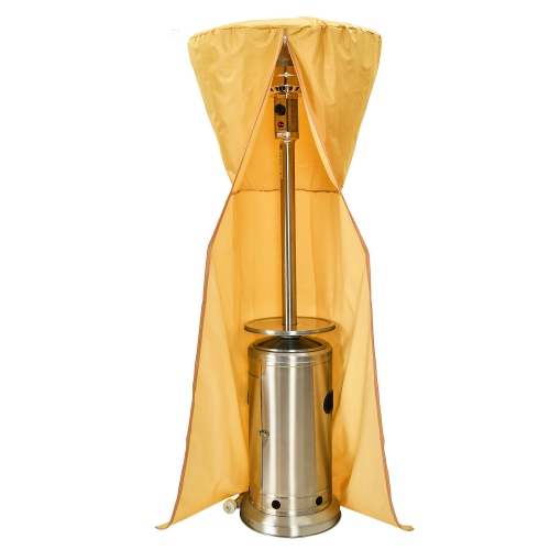 Costway Patio Standing Propane Heater Cover Waterproof W/Zipper and Bag Black