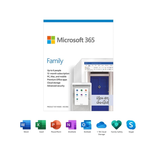 SOFTWARE Microsoft 365 Family | 12-Month Subscription, up to 6 people ...