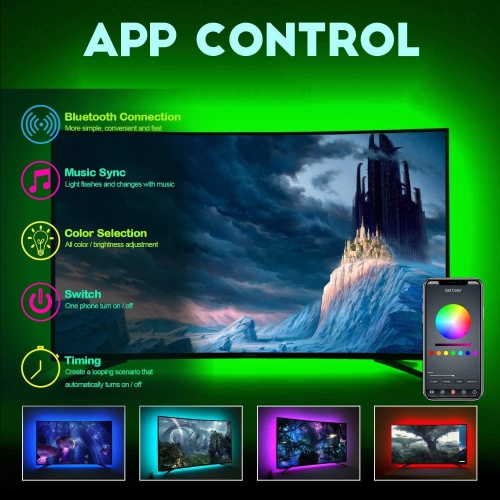 USB Powered LED Light Strip for TV Backlight with Bluetooth