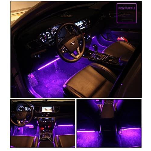 RGB Car LED Light Strips, Sound Activated with Remote Control, 48