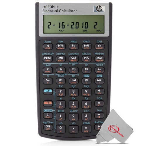 Two HP 10bII+ Financial Calculator Black