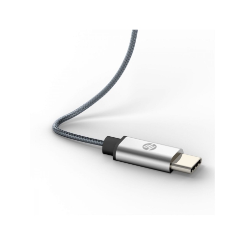 HP Câble USB A à Lightning, charge et synchronisation, Alliage d'aluminium, Noir, 2 mètres