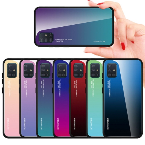Étui en verre trempé gradient pour Galaxy A71 de Samsung