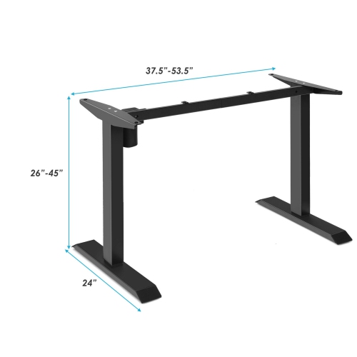 Gymax Electric Sit to Stand Adjustable Desk Frame w/ Button Controller
