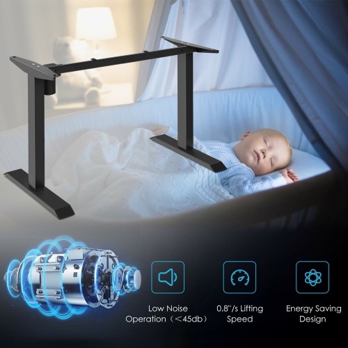 Gymax Electric Sit to Stand Adjustable Desk Frame w/ Button Controller