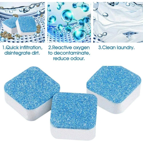 ISTAR Effervescent Tablet Washer Cleaner,Solid Washing Machine Cleaner,Deep Cleaning Remover with Triple Decontamination for Bath Room Kitchen
