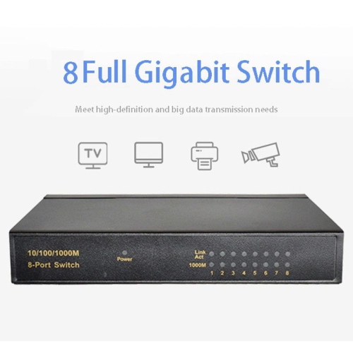 ISTAR 8-Port Gigabit Ethernet Unmanaged Switch For Home Network Hub, Office Ethernet Splitter, Plug-and-Play, Silent Operation, Desktop or Wall Mount