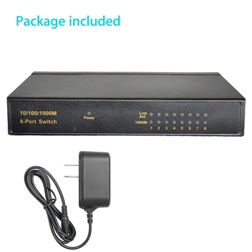 ISTAR 8-Port Gigabit Ethernet Unmanaged Switch For Home Network Hub, Office Ethernet Splitter, Plug-and-Play, Silent Operation, Desktop or Wall Mount