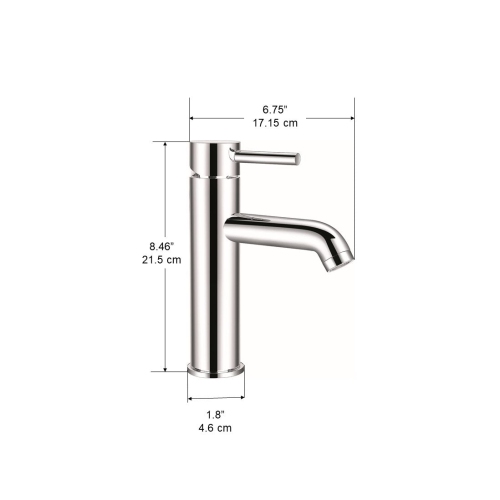 Ancona Argenta Single Lever Bathroom Faucet in Chrome