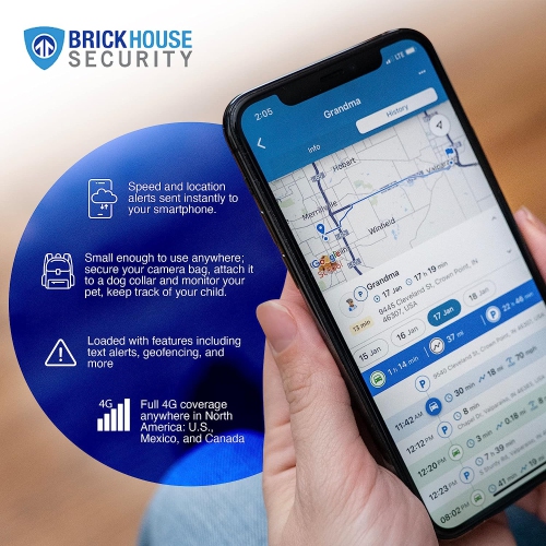 Brickhouse Security GPS Tracker for Vehicles - Vehicle Tracker, GPS Tracking Device for Covert Monitoring of Teen Drivers, Kids, Elderly, Employees,