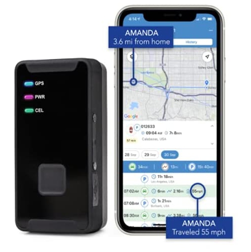 Mini GPS portatif en temps réel cellulaire Lightning pour véhicules, autos, ados, enfants, aînés, équipement, objets de valeur - Abonnement requis et
