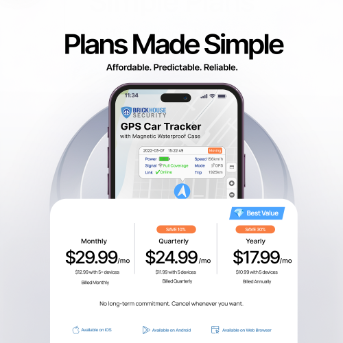 Brickhouse GPS Tracker for Vehicles - Spark Nano 7 Car Tracker Device w/Magnetic Waterproof Case - Hidden Real-Time 4G LTE Vehicle Finder for Kids