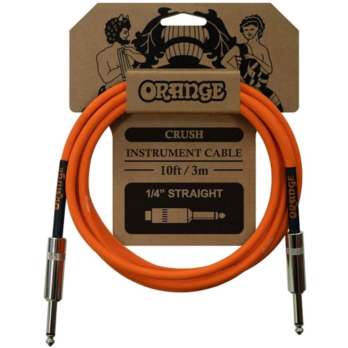 Orange Crush Instrument Cable - 1/4 Straight