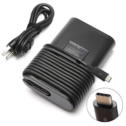 KAQIAR  New 45W Type/USB C Dell Charger Ac Power Adapter for Dell Xps 12 Xps 13 9360 9365 9370 9333 9380 7390 Latitude 7275 7370 5175 5285 5290-2In1