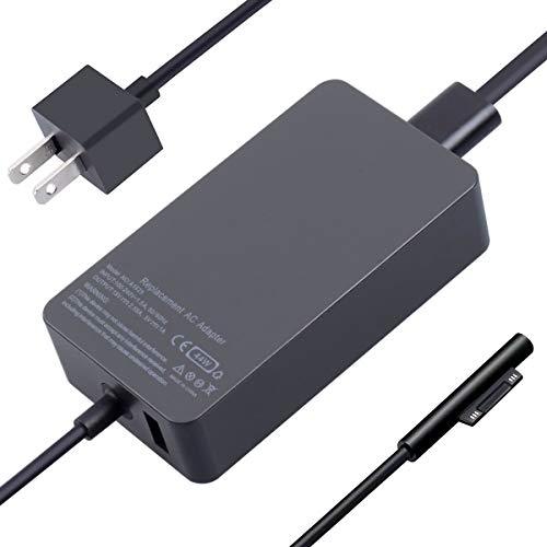 ZESHUO  Surface Charger, 44W 15V 2.58A Power Supply Ac Adapter Charger for Microsoft Surface Pro 3/4/5/6/7, Surface Laptop 3/2/1, Surface Go/book, w