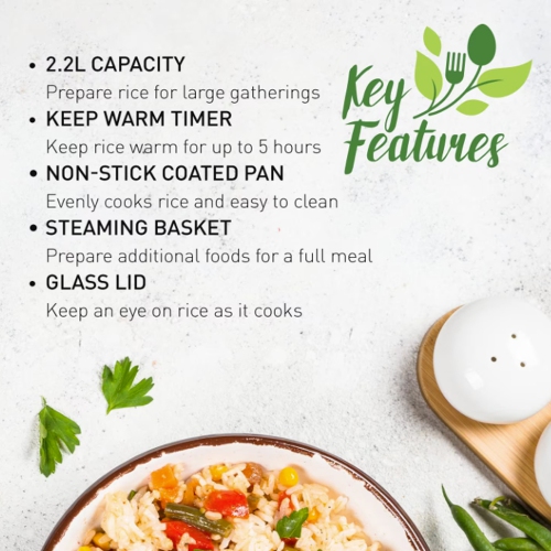 Refurbished Excellent -Panasonic 12-Cup Automatic Rice Cooker with Steaming Basket SRY22FGJL