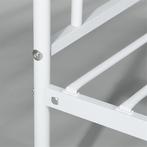 FurnitureR White Twin Size,Mattress Foundation Bed Frames with Special Headboard and Footboard Sturdy Metal Platform Frame Assemble Easily Mattress