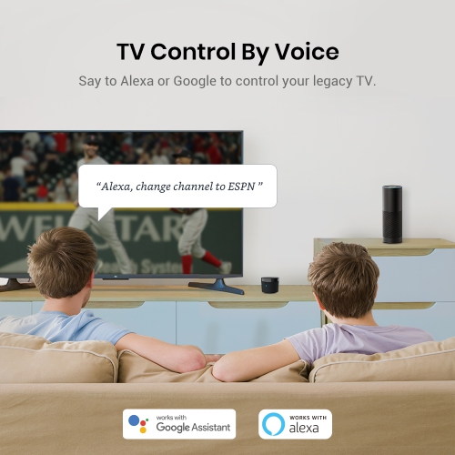 BroadLink RM4 mini Smart Remote and Sensor Cable Set, Universal IR Remote Control Hub with Temperature Humidity Monitor USB Cable, Works with Alexa,