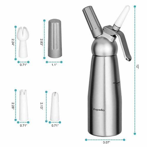 500ml Cream Whipper Whipped Dispenser Tool Whip Foamer Dessert Maker Coffee CA