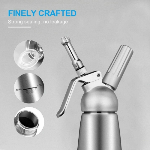 500ml Cream Whipper Whipped Dispenser Tool Whip Foamer Dessert Maker Coffee CA