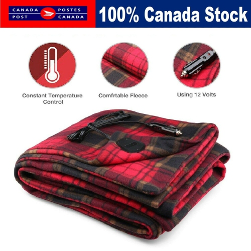 12V Heated Smart Multifunctional Travel Electric Blanket for Car,Truck,Boats CA