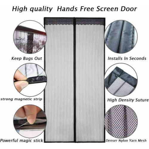 MAGIC Magnetic Insect Door Net Screen Bug Mosquito Fly Insect Mesh Guard Curtain