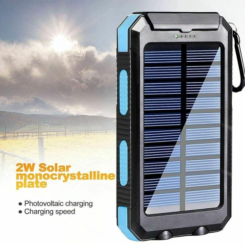 Chargeur portable solaire de 20 000 mAh batterie externe étanche pour téléphones mobiles