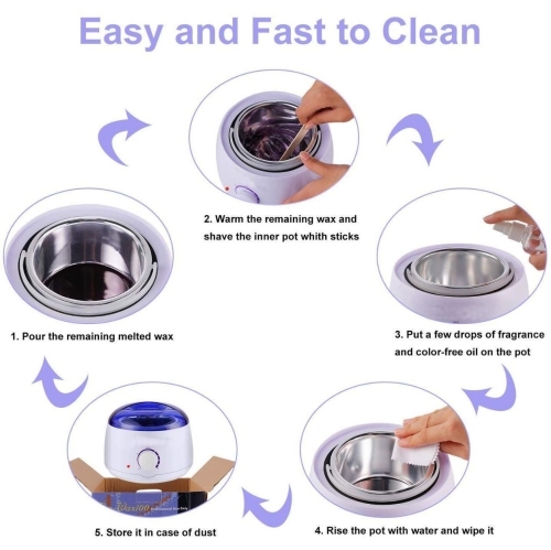 ISTAR Portable Electric Hot Wax Warmer Machine for Hair Removal - Blue Lid