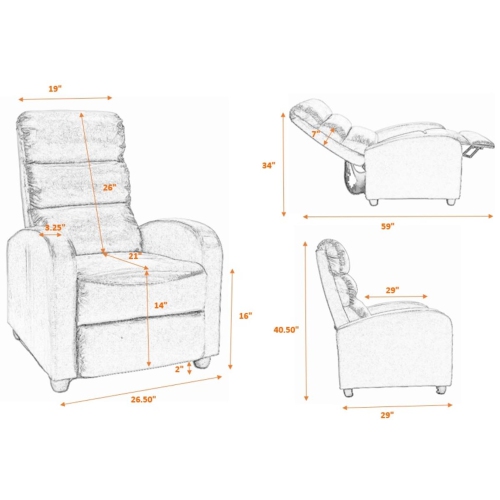 TCD Luxury Series/ 810 Theatre Gaming Recliner