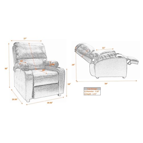 TCD Luxury Series/ 710 Gaming Theatre Recliner