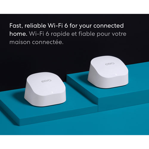 Système Wi-Fi 6 maillé de maison intégrale Eero 6 - Ensemble de 2
