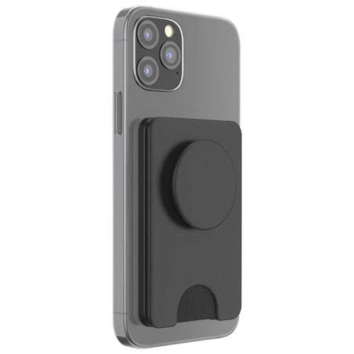 PopSockets MagSafe PopWallet+ (Plus) Cell Phone Expanding Grip & Stand - Black