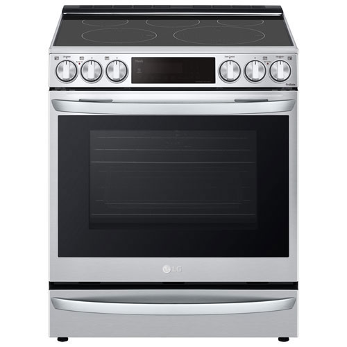 Cuisinière électrique encastrable conv./friture air 30 po LG - Inox - BO - Parfait état