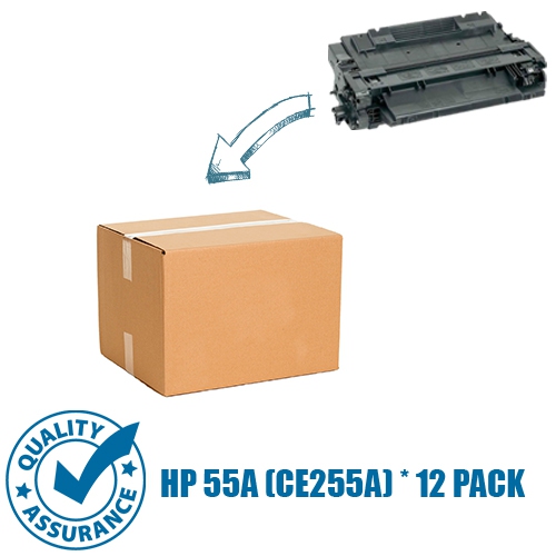 Printer Pro™ Compatible Replacement for 12 Pack HP 55A/hp55a/ce255a/55a Black Toner Cartridge for HP Printer LaserJet Enterprise MFP M525 P3015 M521