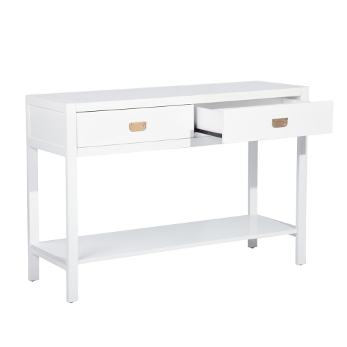 White Sofa Console Table, Low Sofa Table With Storage