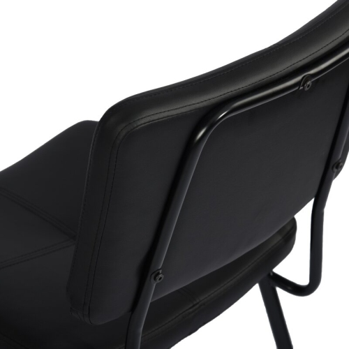 FurnitureR Set of 2 Mid-Century Modren Dining Chairs Side Chairs Industrial Ergonomical Comfort Faux Leather Upholstery for Kitchen and Dining