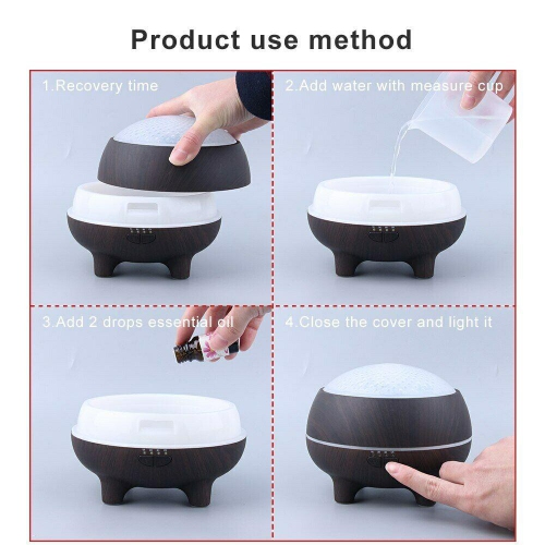 Essential Oil Diffuser Humidifier with Bluetooth Speaker Pure Aromatherapy LED