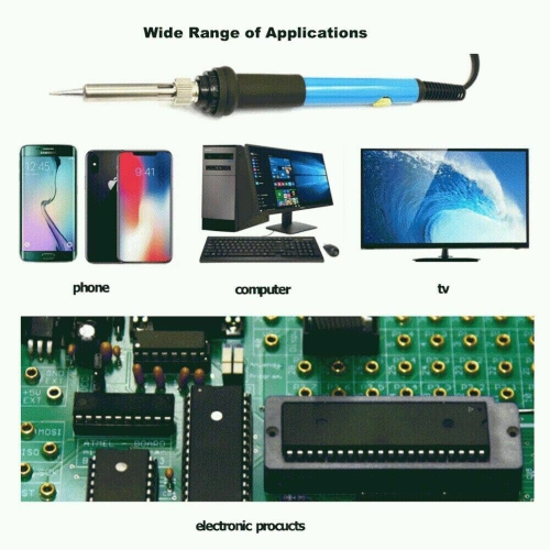 60W 110V Electric Soldering Iron Tool Kit Adjustable Temperature Welding Pen Gun