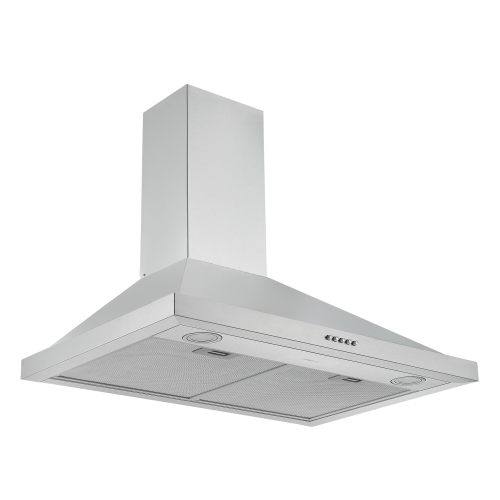 Ancona hotte de cuisine pyramidale convertible à fixation murale de 30" en acier inoxydable
