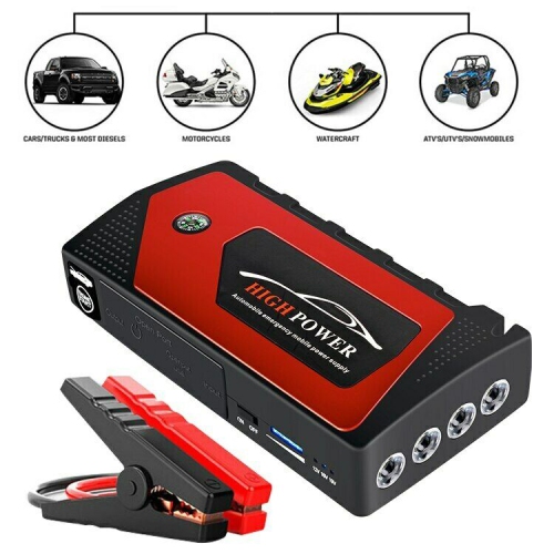 18000mAh Car Jump Starter Pack Booster LCD USB Charger Backup Battery Power Bank