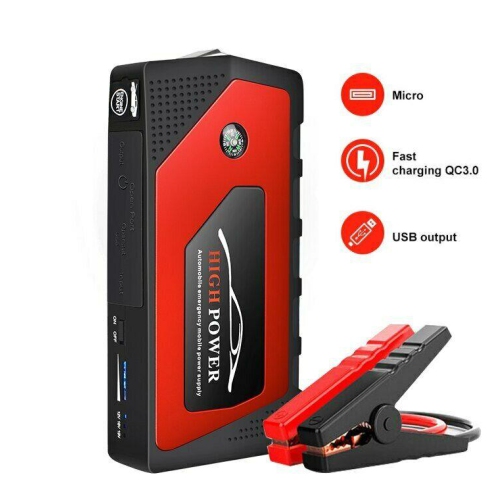 18000mAh Car Jump Starter Pack Booster LCD USB Charger Backup Battery Power Bank