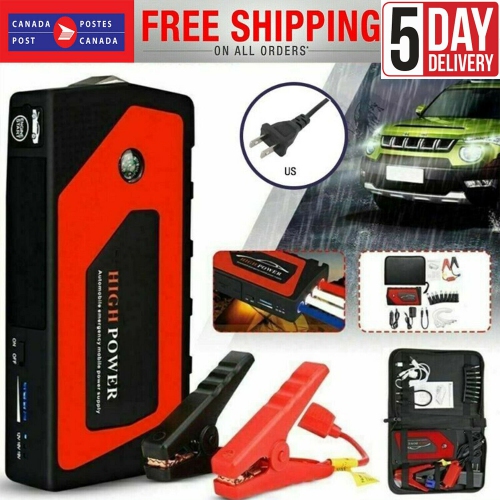 18000mAh Car Jump Starter Pack Booster LCD USB Charger Backup Battery Power Bank